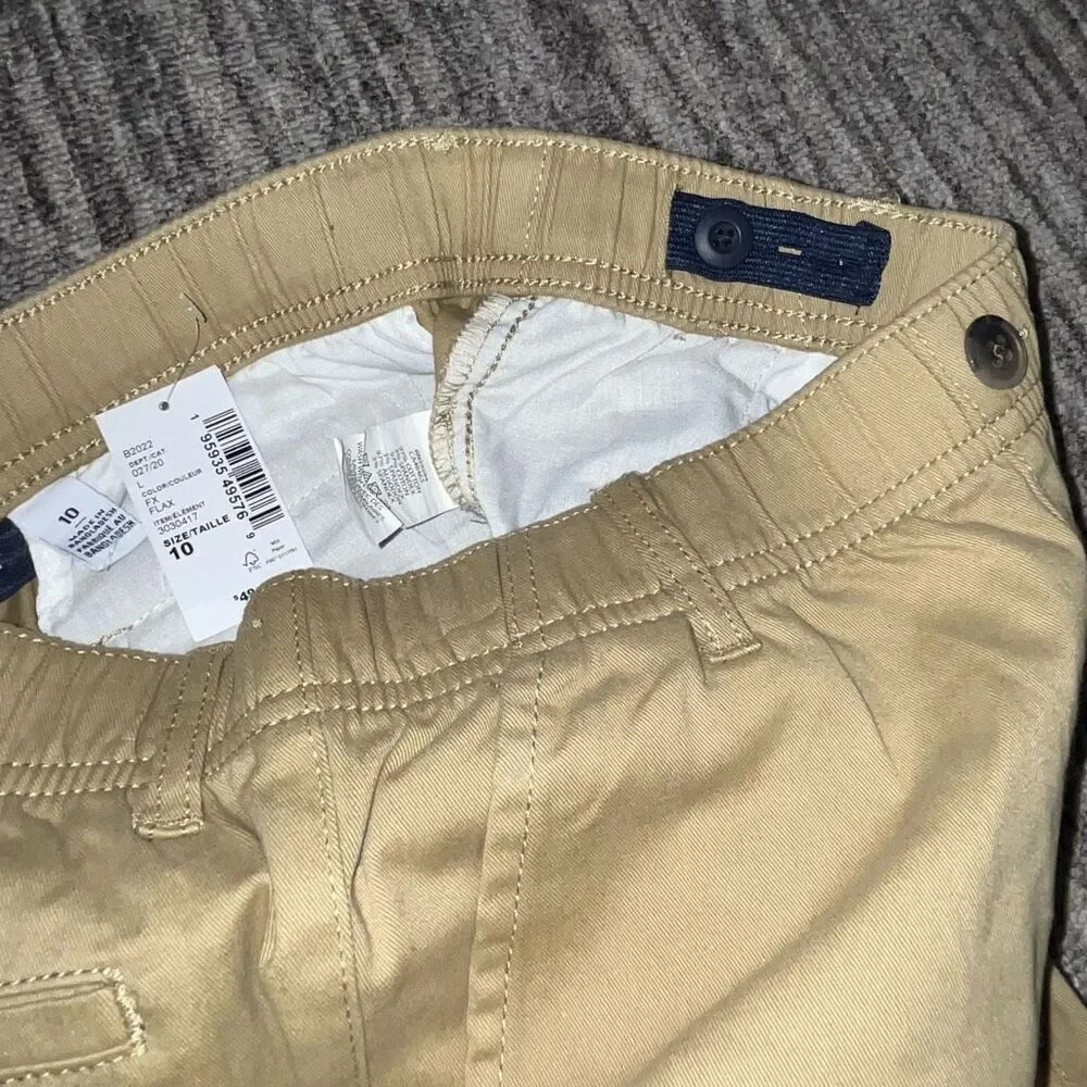 The Children’s Place Boys Size 10 Pull On Khaki Pants Tan Stretch‎ Uniform